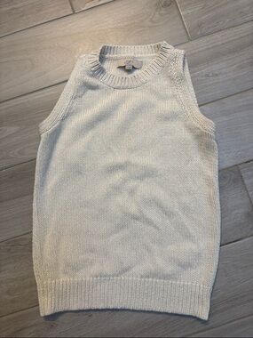 LOFT Sleeveless Ivory Sweater
